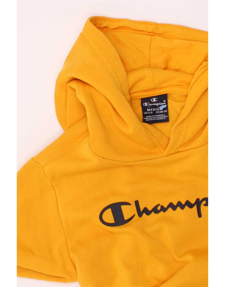 Champion Boys Graphic Hoodie Jumper 9-10 ετών Medium Yellow