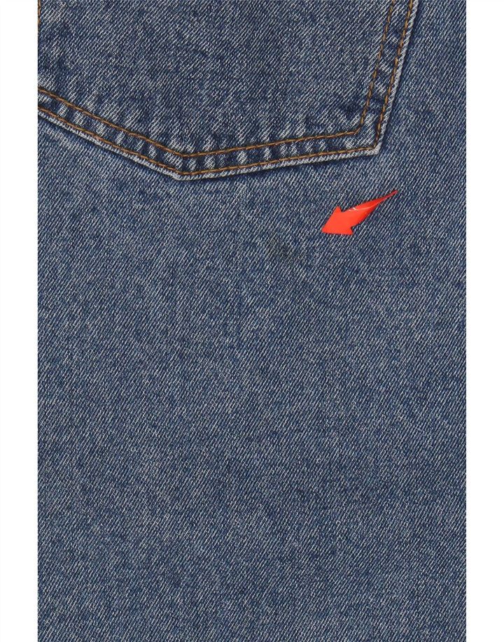 VINTAGE Γυναικεία Ψηλόμεση Τζιν Φούστα UK 18 XL W32 Μπλε