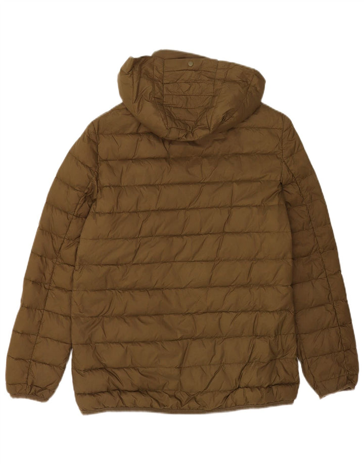Zara Γυναικείο μπουφάν με κουκούλα UK 10 Small Khaki Polyester