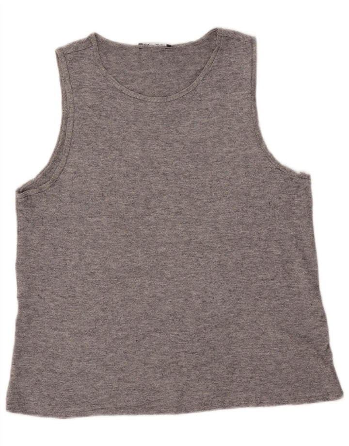 Zara Γυναικείο Γιλέκο Τοπ UK 16 Large Grey Fair Isle
