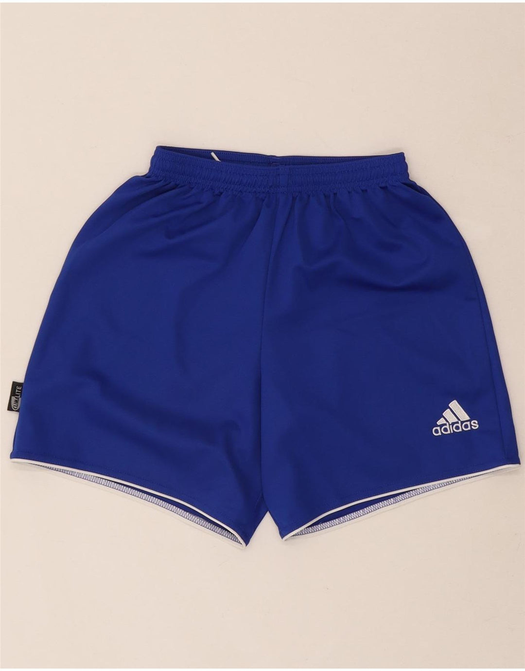 ADIDAS Boys Climalite Sport Shorts 6-7 Years XS Blue Polyester Vintage Adidas and Second-Hand Adidas from Messina Hembry 