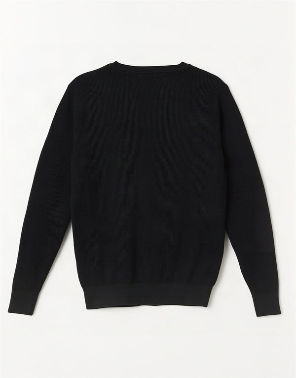 Ανδρικό πουλόβερ Zara Crew Neck Jumper Μικρό πράσινο βαμβακερό