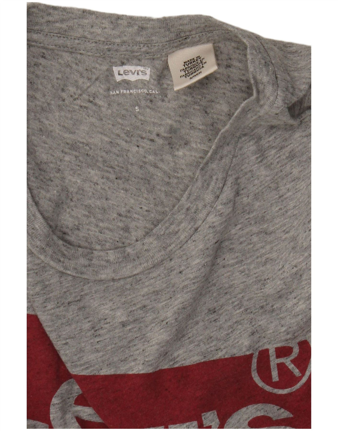 Γυναικείο γραφικό μπλουζάκι Levi's Top UK 10 Small Grey Flecked