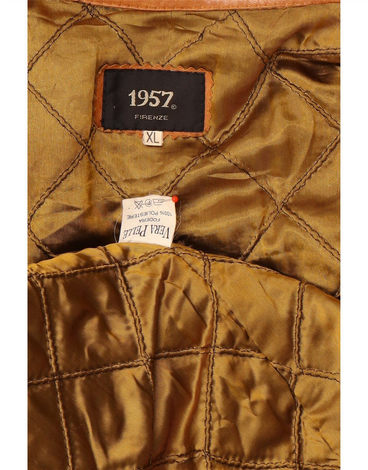 Vintage Ανδρικό Δερμάτινο Μπουφάν UK 42 XL Καφέ Δερμάτινο