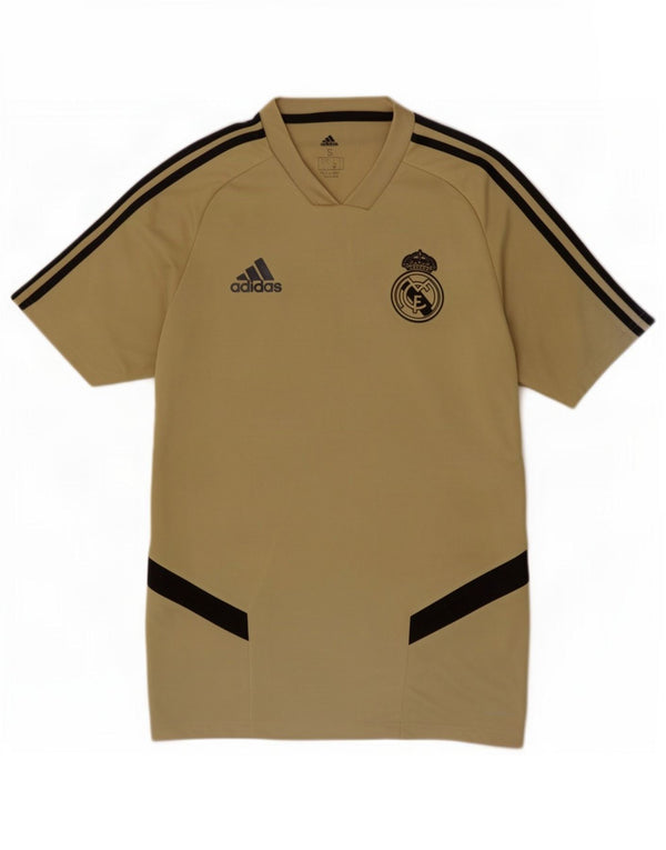 Ανδρικό T-shirt Adidas Real Madrid Top Small Khaki Colourblock