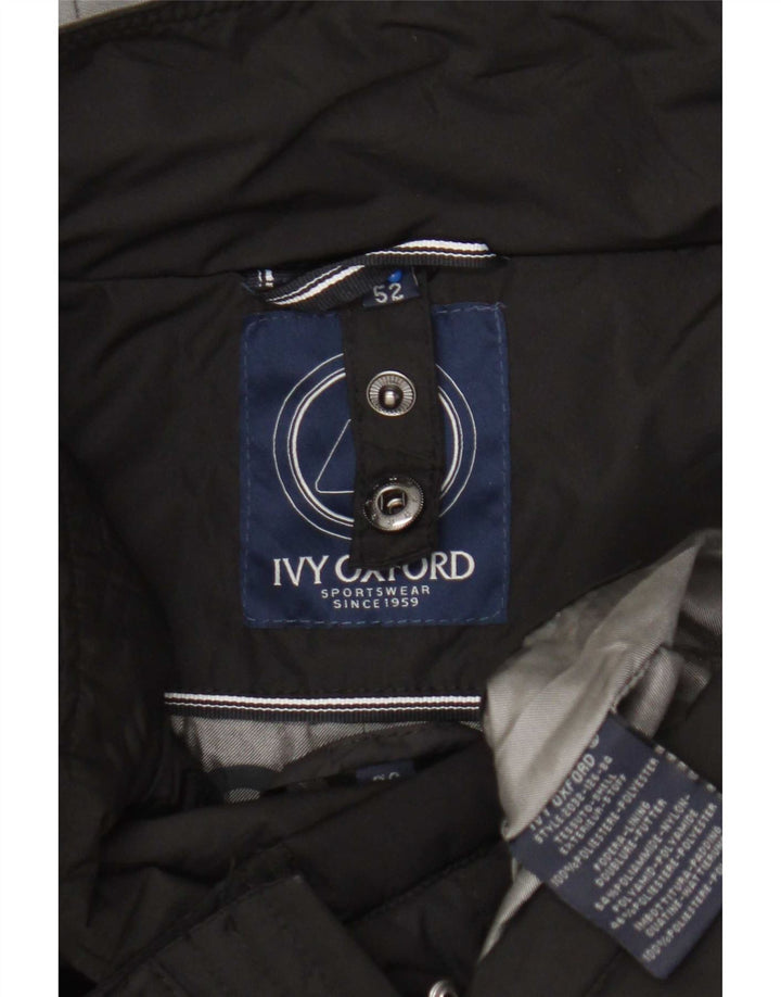 Ανδρικό μπουφάν με κουκούλα Ivy Oxford IT 52 XL μαύρο πολυεστέρα