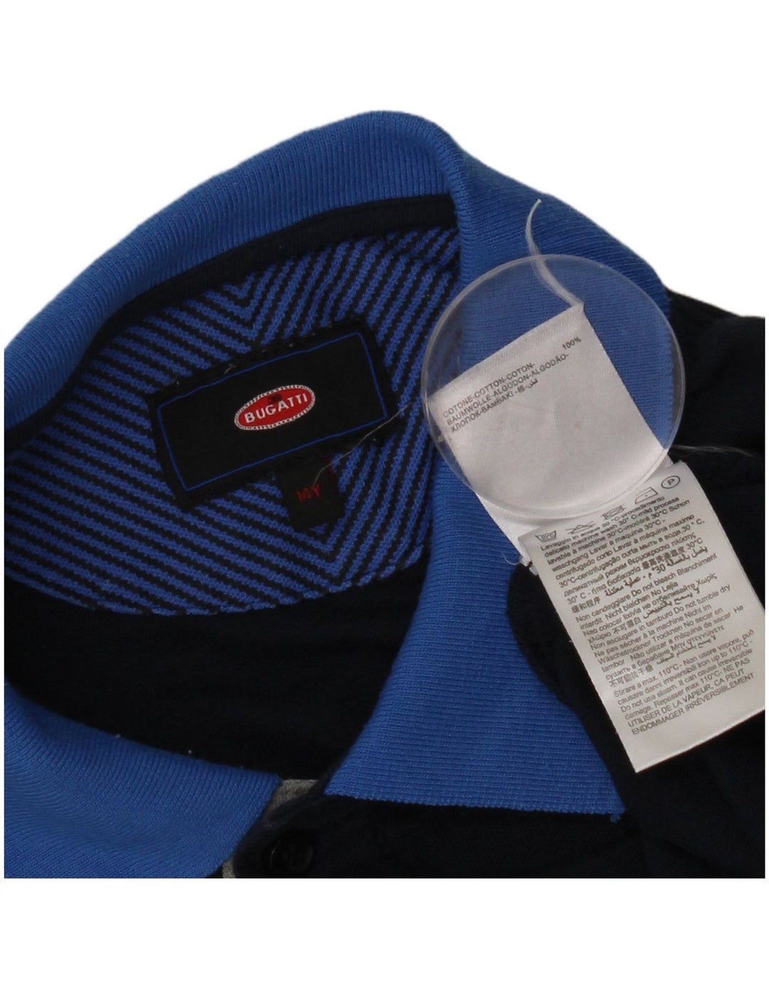 Bugatti Boys Polo πουκάμισο 13-14 ετών Navy Blue Cotton