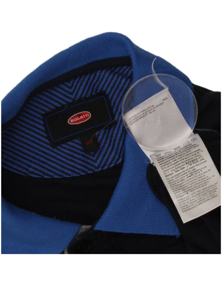 Bugatti Boys Polo πουκάμισο 13-14 ετών Navy Blue Cotton