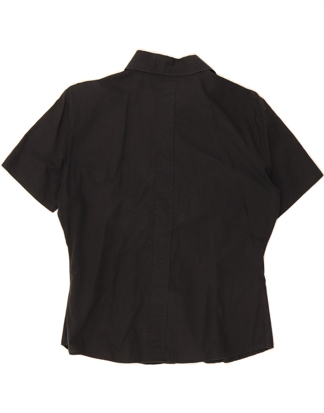 BENETTON Womens Short Sleeve Shirt UK 16 Large Black Vintage Benetton and Second-Hand Benetton from Messina Hembry 