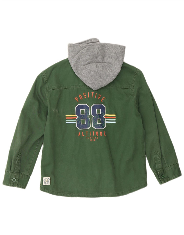 FAT FACE Αγόρια με κουκούλα τζιν ξυλοκόπος 7-8 ετών πράσινο χρώμα