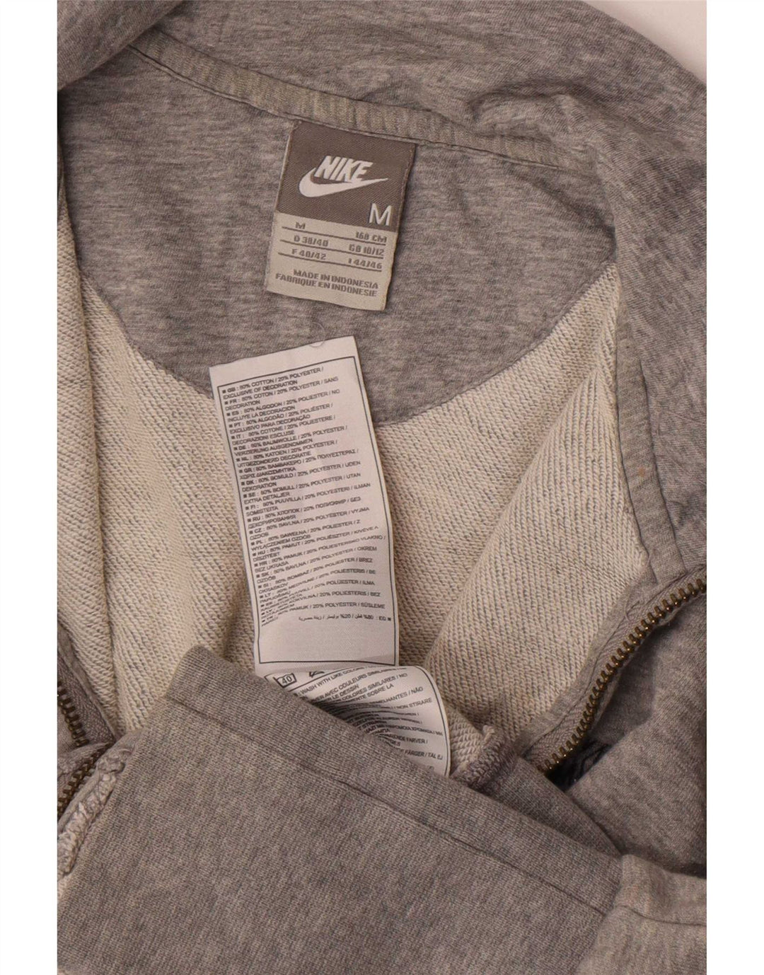 Γυναικεία αθλητική φόρμα Nike Top μπουφάν UK 10/12 Βαμβακερό μεσαίο γκρι