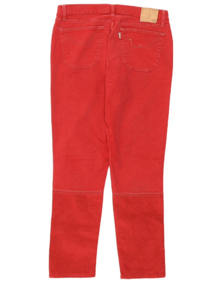 Jeckerson Mens Slim Jeans W30 L27 Burgundy