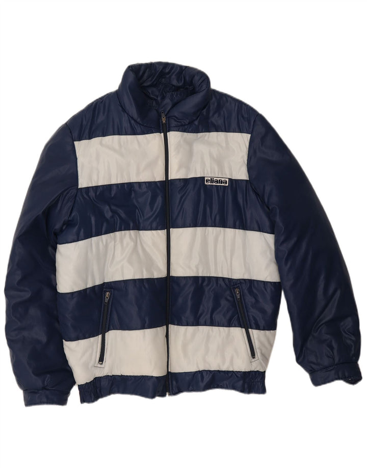 Eliana Ανδρικό μπουφάν UK 40 Large Navy Blue ριγέ