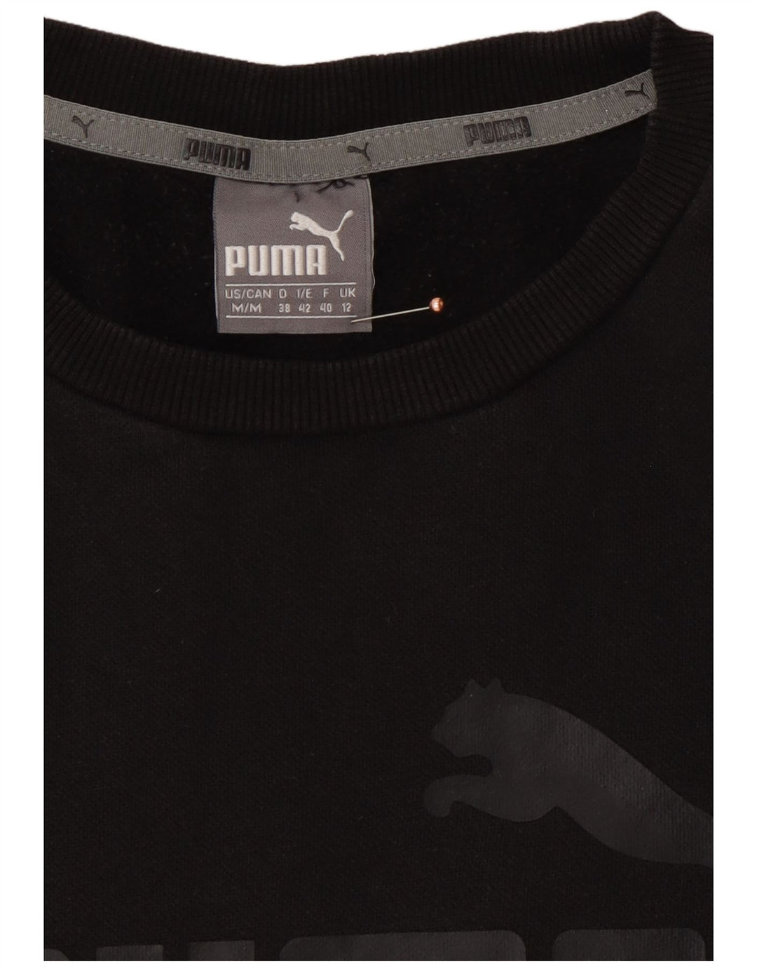 Γυναικεία φούτερ PUMA Loose Fit Graphic Jumper UK 12 Medium Black