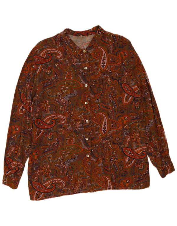 Vintage γυναικείο πουκάμισο UK 16 Large πολύχρωμο Paisley