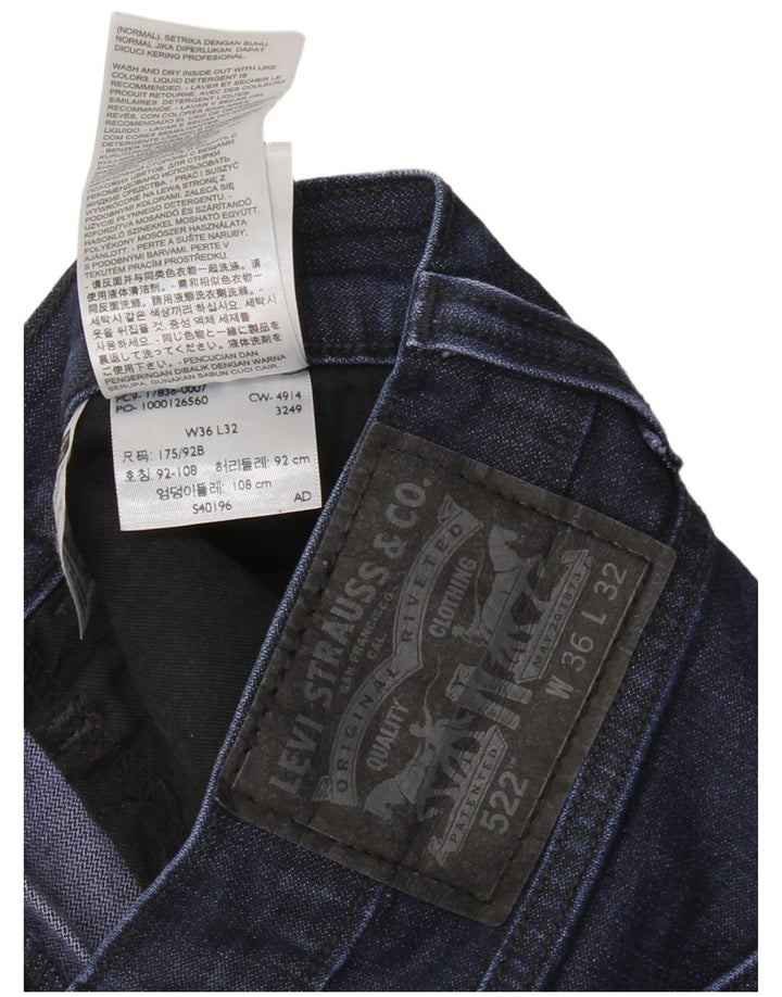 Ανδρικό τζιν LEVI'S 522 Tapered W36 L32 Navy Blue Cotton