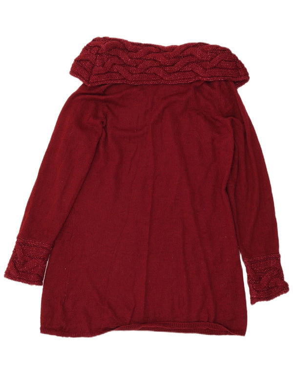 Marks & Spencer Γυναικείο πουλόβερ με ρολό λαιμόκοψη UK 18 XL κόκκινο ακρυλικό