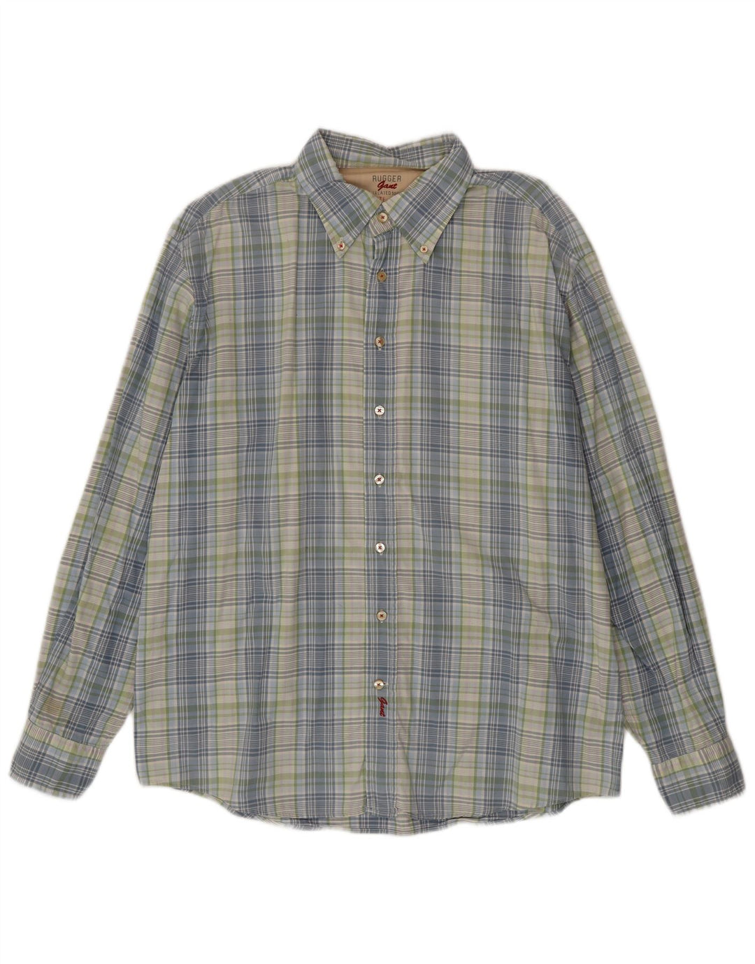 Ανδρικό πουκάμισο Gant Rugger Slim Fit 2XL Blue Check Cotton