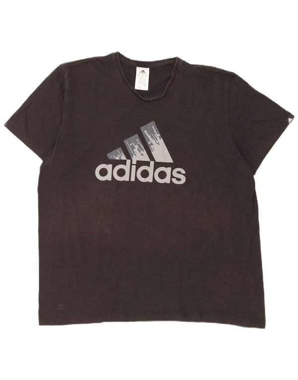 Ανδρικό γραφικό T-Shirt Adidas Top XL Μαύρο βαμβακερό