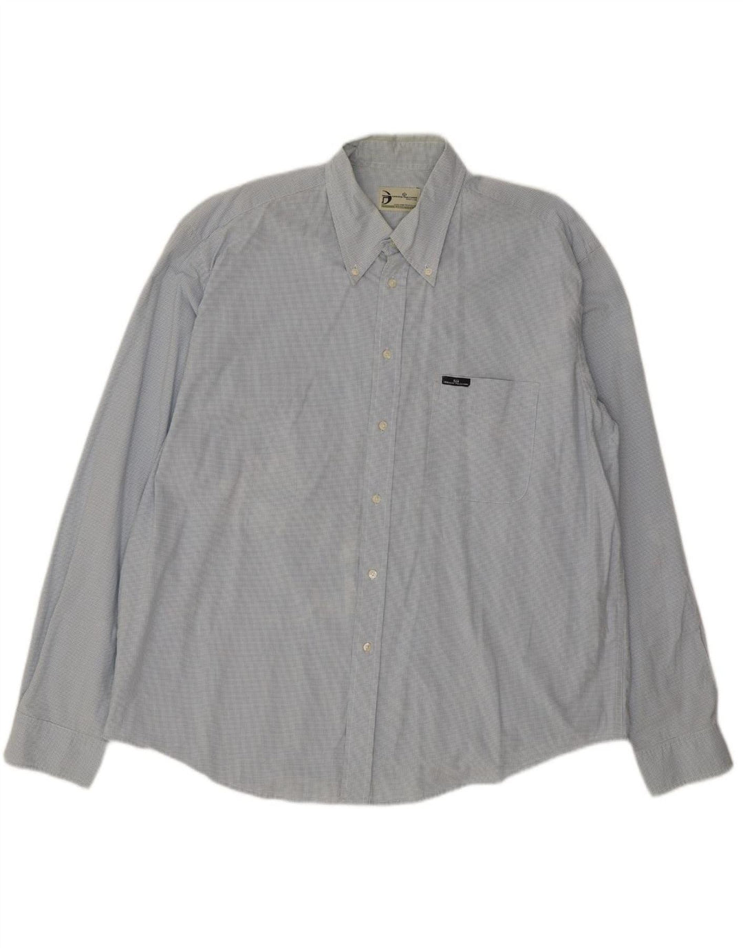 SERGIO TACCHINI Mens Shirt 2XL Blue Gingham Cotton