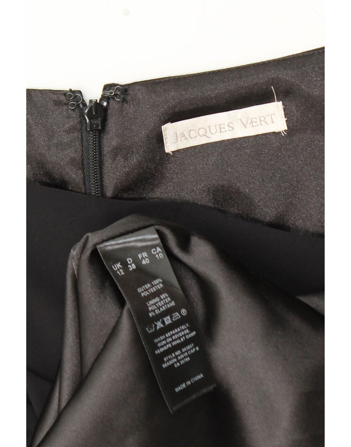 Γυναικείο αμάνικο Peplum φόρεμα JACQUES VERT UK 12 μεσαίο μαύρο πολυεστέρα