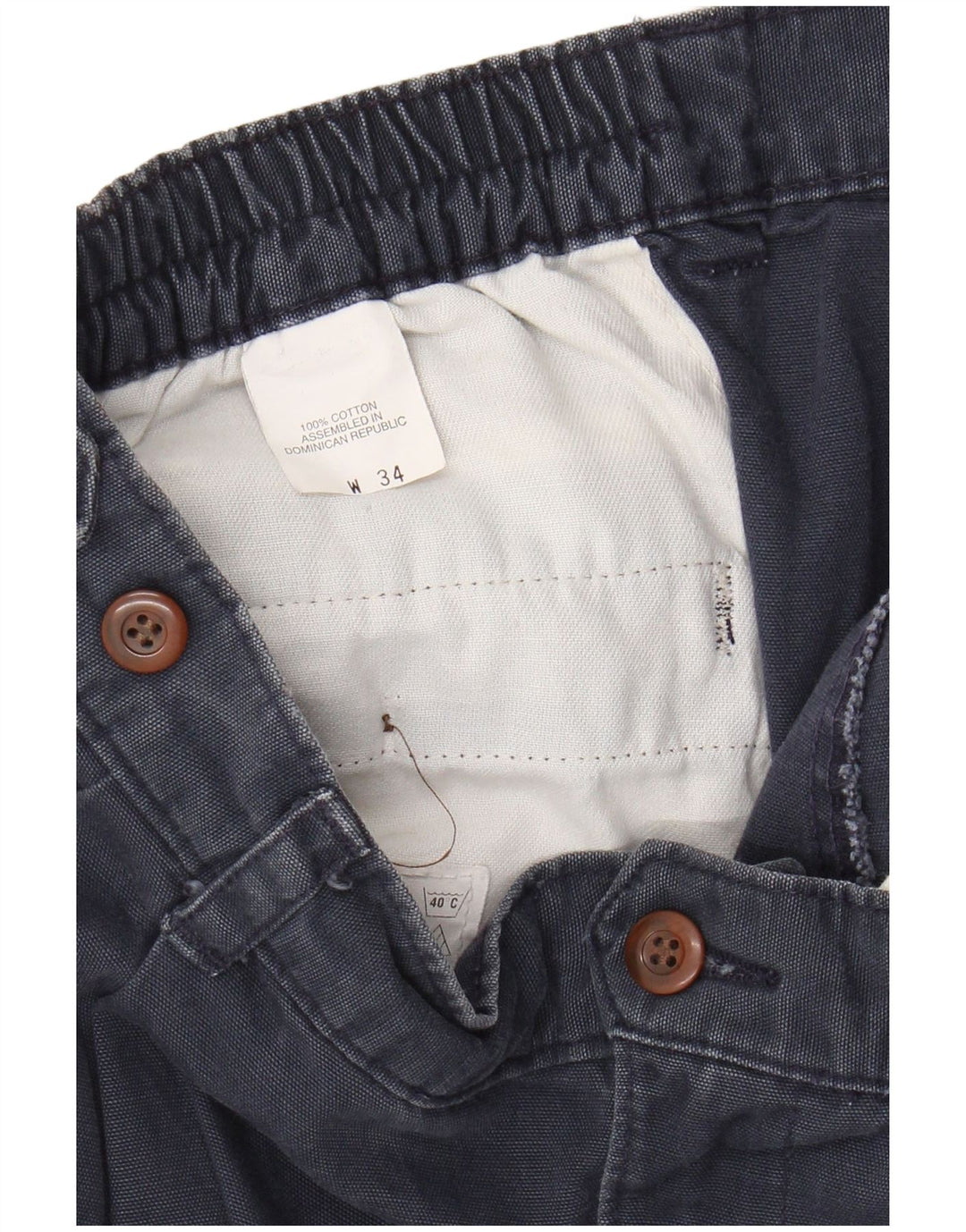 DOCKERS Ανδρικό σορτς Chino με καρφίτσες W34 Μεγάλο μπλε βαμβακερό