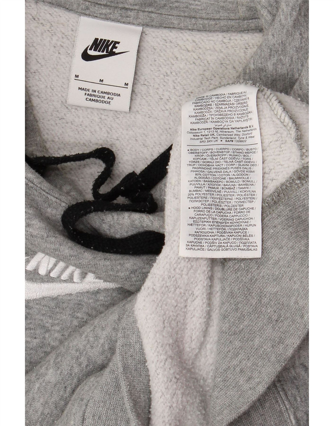 Ανδρικό γραφικό φούτερ NIKE, μεσαίο γκρι, βαμβακερό