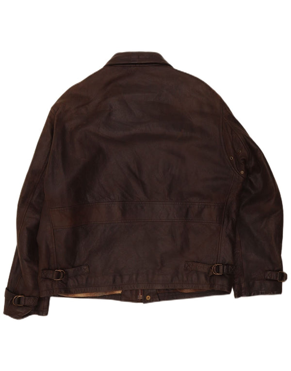 Vintage Ανδρικό Δερμάτινο Μπουφάν UK 42 XL Καφέ