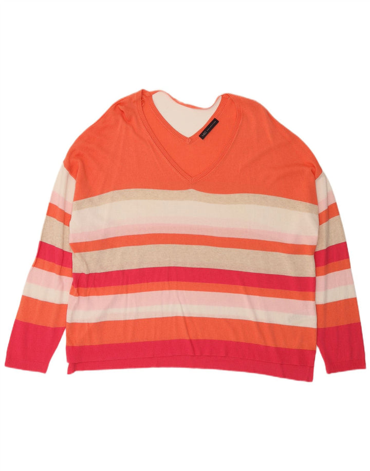 Marks & Spencer Γυναικείο πουλόβερ με λαιμόκοψη UK 24 4XL πολύχρωμο