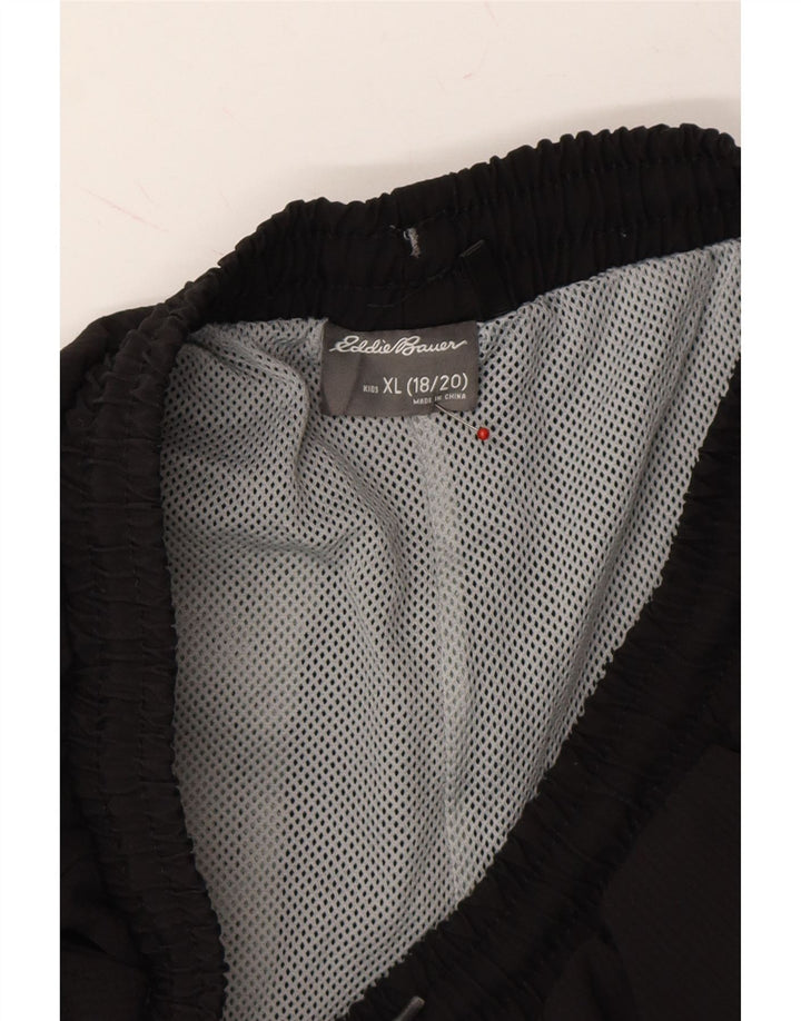 EDDIE BAUER Boys Sport Shorts 15-16 Years XL Black Polyester Vintage Eddie Bauer and Second-Hand Eddie Bauer from Messina Hembry 