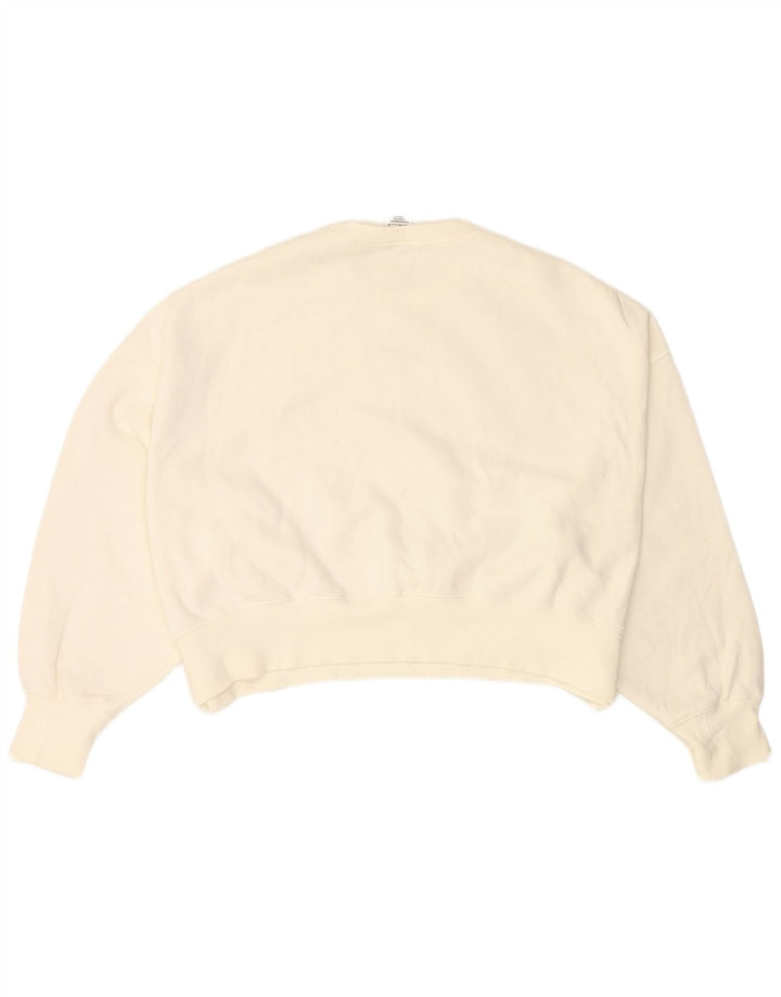 Γυναικείο φούτερ NIKE Crop Oversized Jumper UK 14 Μεσαίο λευκό βαμβακερό
