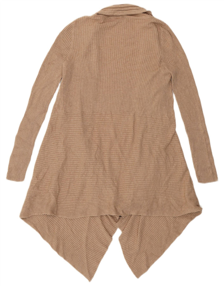 Marks & Spencer Γυναικείο ασύμμετρο ανοιχτό πουλόβερ UK 16 Large Beige