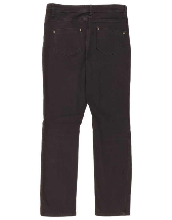 M&Co Γυναικείο ίσιο τζιν UK 10 Small W30 L28 Μαύρο βαμβακερό
