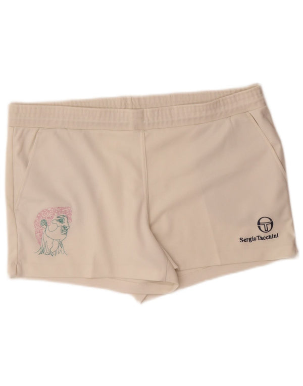 Ανδρικό γραφικό αθλητικό σορτς Sergio Tacchini IT 54 XL Λευκό Πολυεστέρας