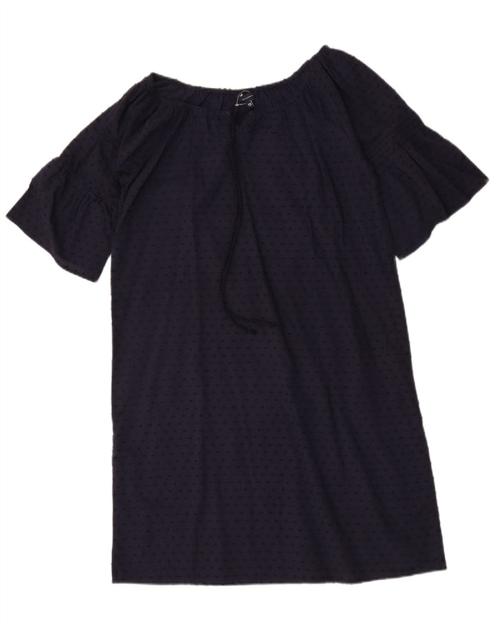 Crew Clothing Γυναικείο φόρεμα Shift UK 12 Medium Navy Blue Spotted