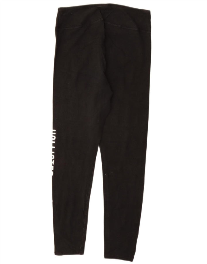 Γυναικείο γραφικό κολάν HOLLISTER UK 14 μεγάλο μαύρο βαμβακερό