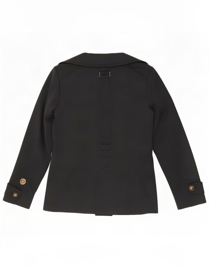 Zara Γυναικείο μπλέιζερ 1 κουμπιού μπουφάν UK 10 Small μαύρο βαμβακερό
