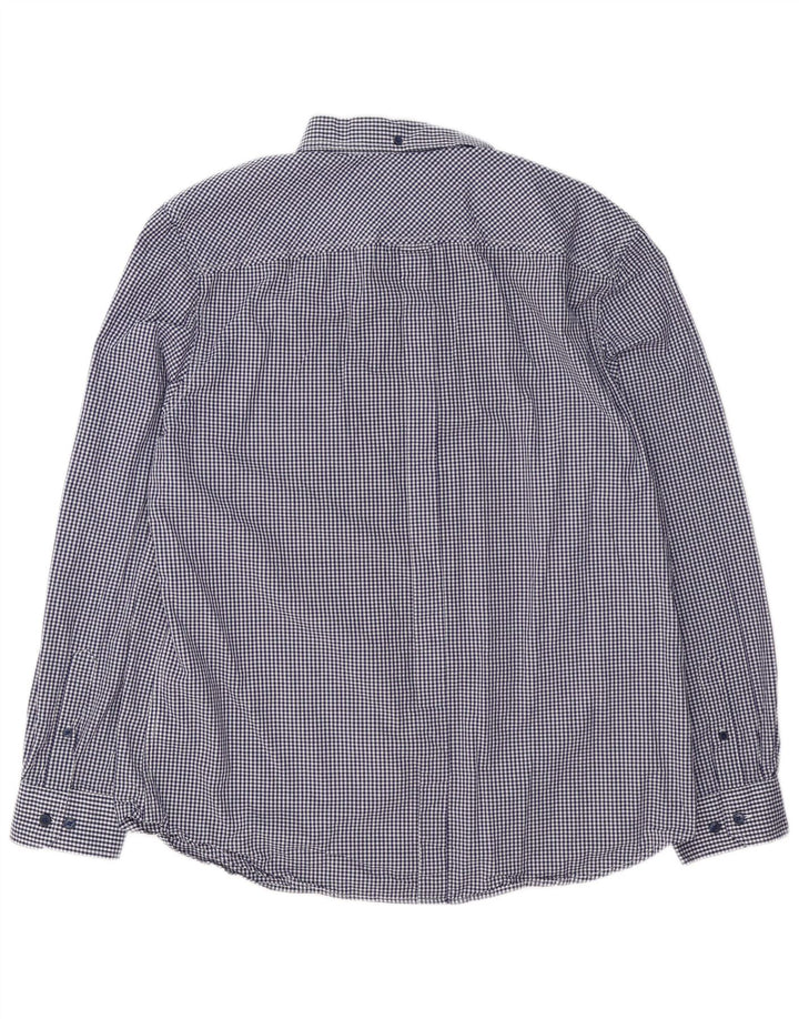 Ανδρικό πουκάμισο Ben Sherman XL Navy Blue Gingham Cotton