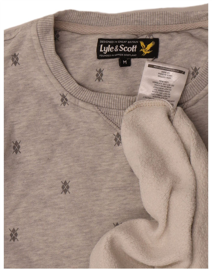 Lyle & Scott Ανδρικό φούτερ με μοτίβο, μεσαίο γκρι βαμβακερό