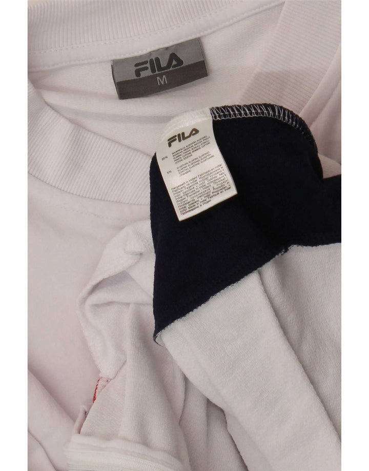Fila Γυναικεία αθλητική φόρμα Top Jacket UK 14 Medium White Colourblock Cotton