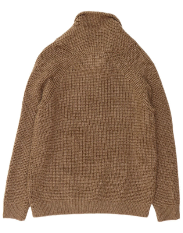 Zara Boys Shawl Neck Jumper πουλόβερ 11-12 ετών Καφέ Ακρυλικό