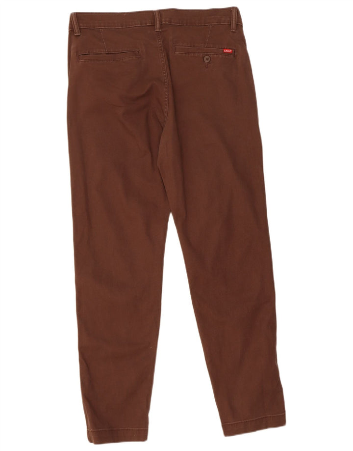 LEVI'S Womens Slim Chino Trousers W32 L30 Brown Cotton