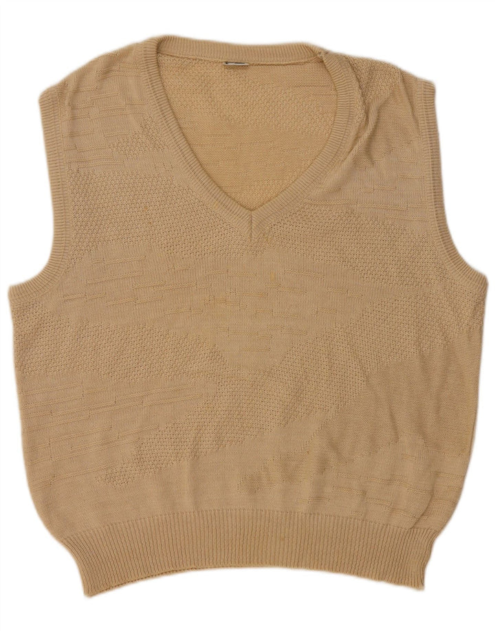 Vintage ανδρικό γιλέκο Tank Top IT 50 Βαμβακερό μεσαίο μπεζ