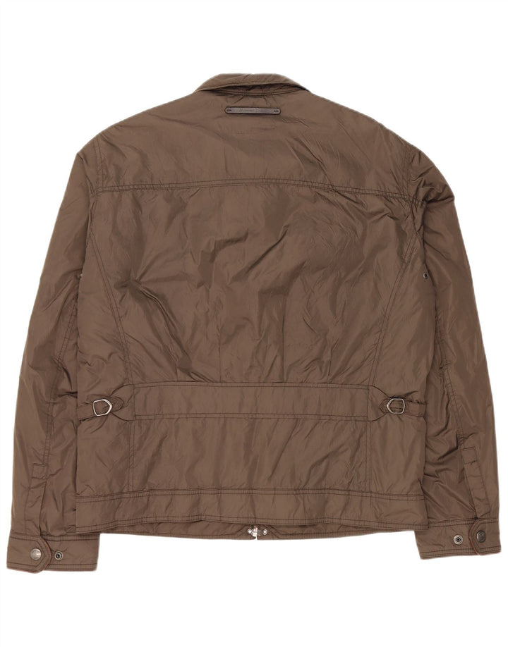 Massimo Dutti Ανδρικό Bomber Jacket UK 42 XL Brown Nylon