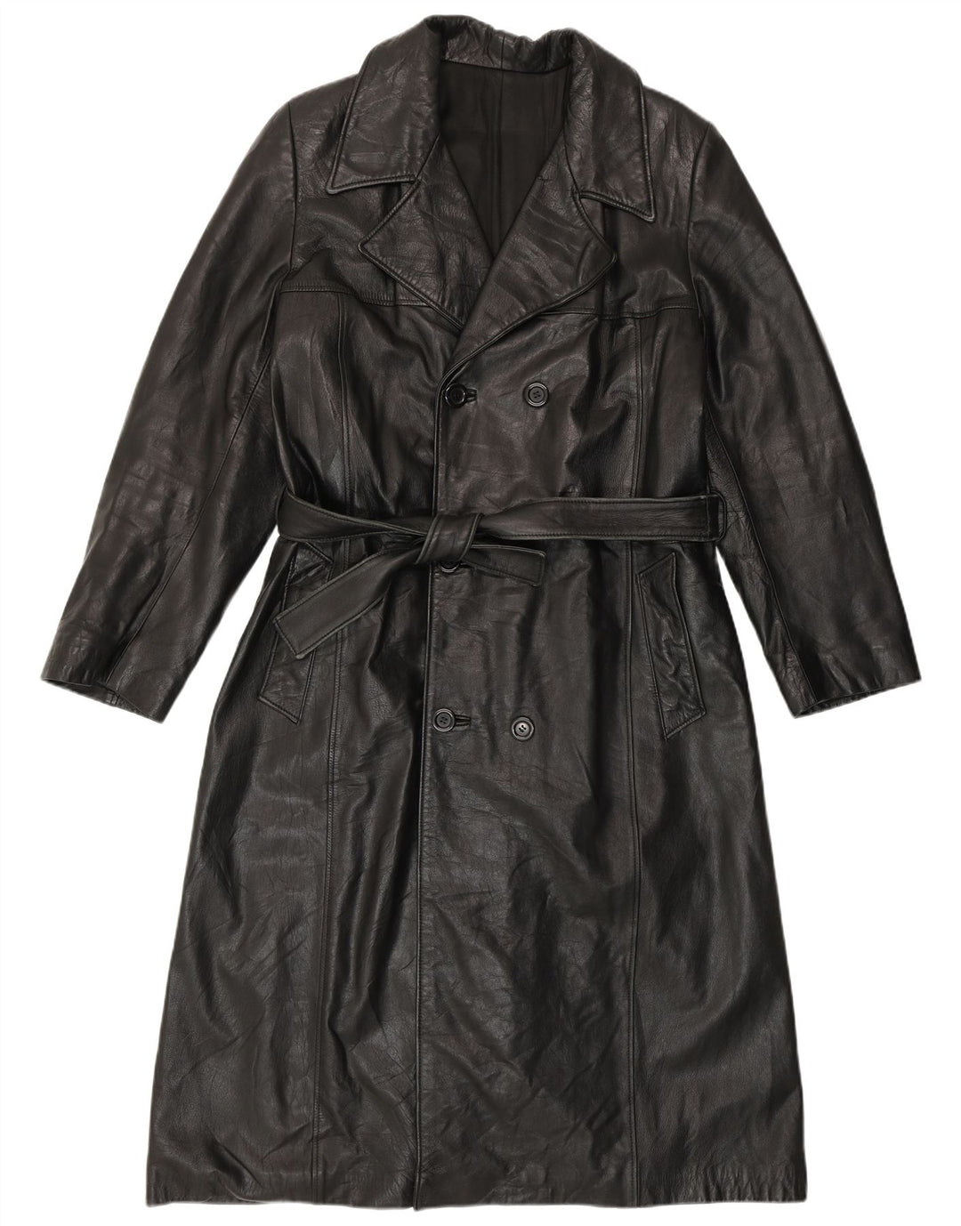 PASCUCCI Ανδρικό Δερμάτινο Παλτό IT 50 Large Black Leather