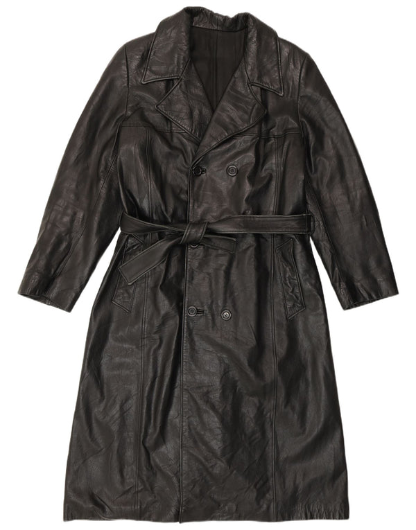 PASCUCCI Ανδρικό Δερμάτινο Παλτό IT 50 Large Black Leather