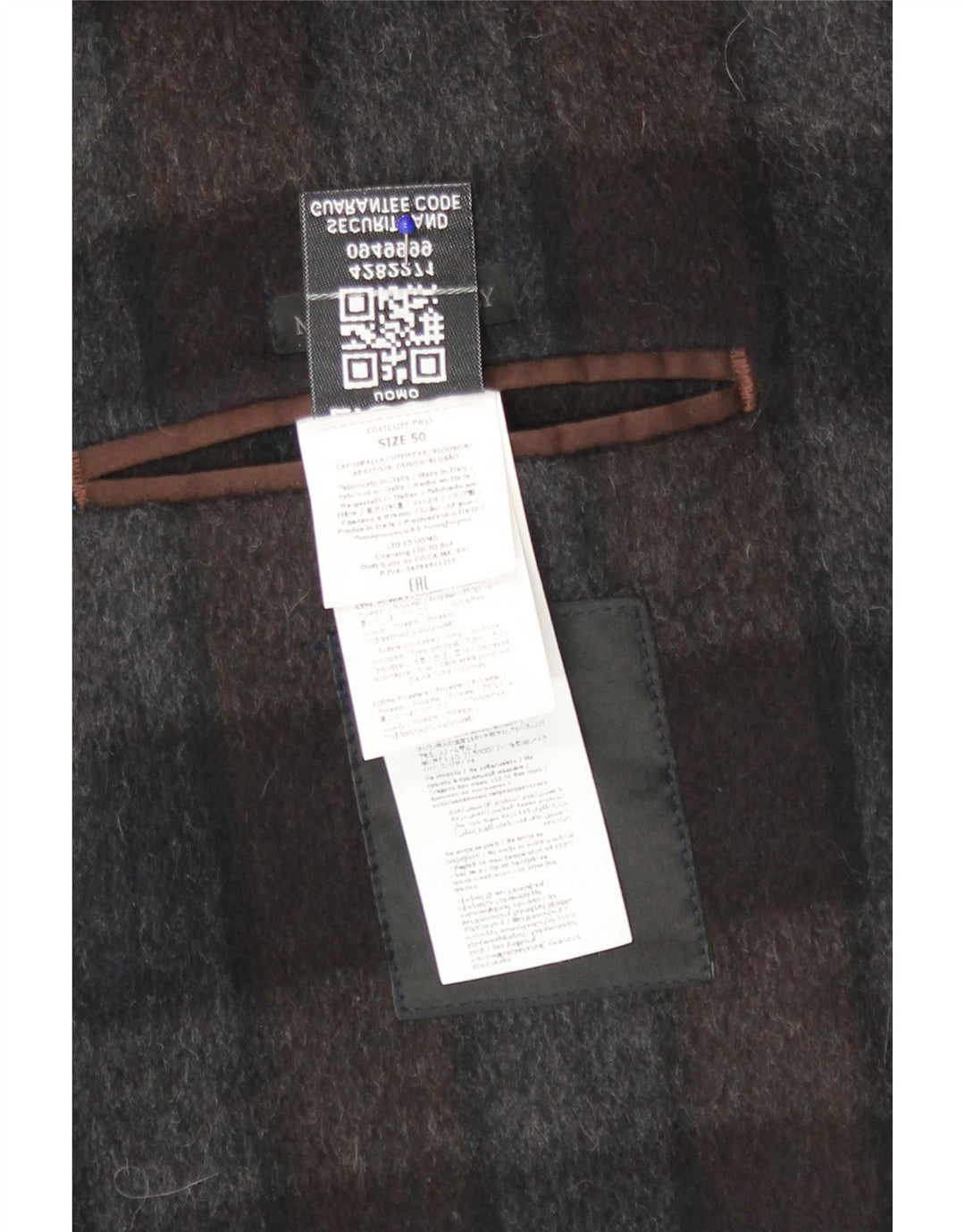 Ανδρικό πανωφόρι Liu Jo IT 50 Large Grey Check Wool