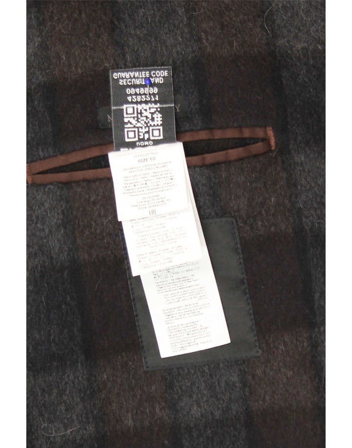 Ανδρικό πανωφόρι Liu Jo IT 50 Large Grey Check Wool