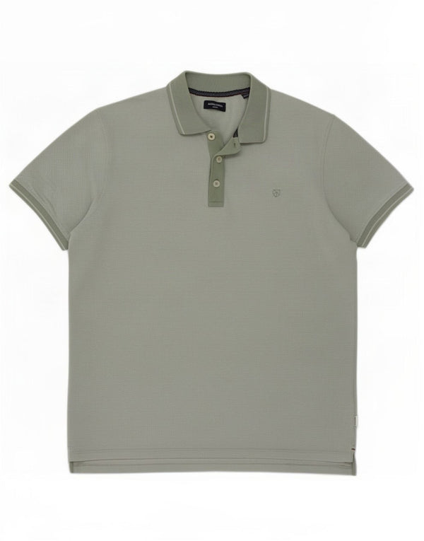 Jack & Jones Ανδρικό Πόλο Μπλουζάκι XL Πράσινο βαμβακερό