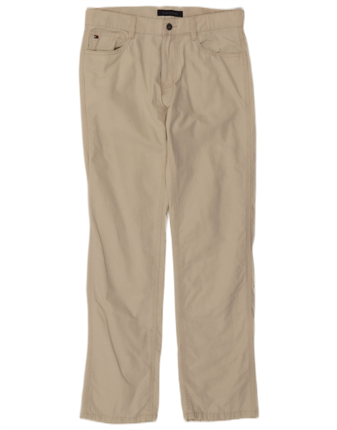 TOMMY HILFIGER Ανδρικό ίσιο casual παντελόνι W30 L32 Λευκό βαμβακερό